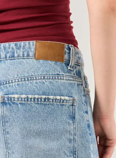 Calça Baggy Jeans Cintura Baixa