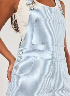 Macaquinho Em Sarja Listrada