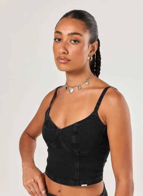 Cropped Jeans Corselet