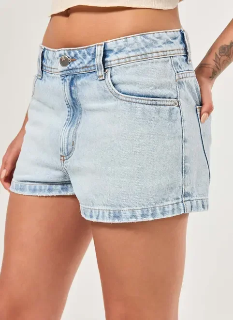Micro Short Jeans Cintura Baixa