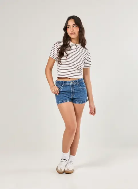 Micro Short Jeans Cintura Baixa