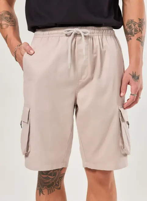 Bermuda Cargo Em Sarja