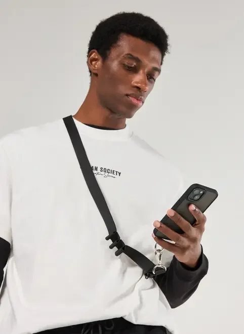 Corda Para Celular Gorgurão Preto