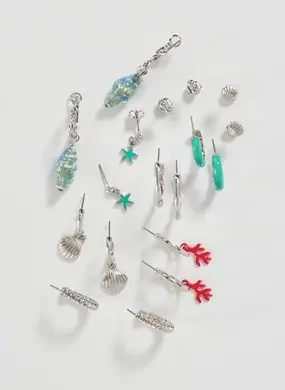 Conjunto 9 Brincos Mar