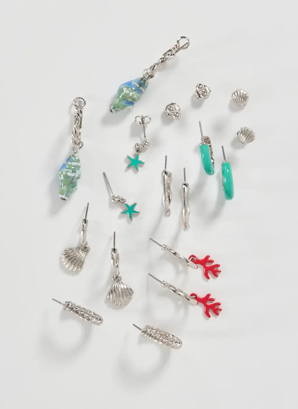 Conjunto 9 Brincos Mar