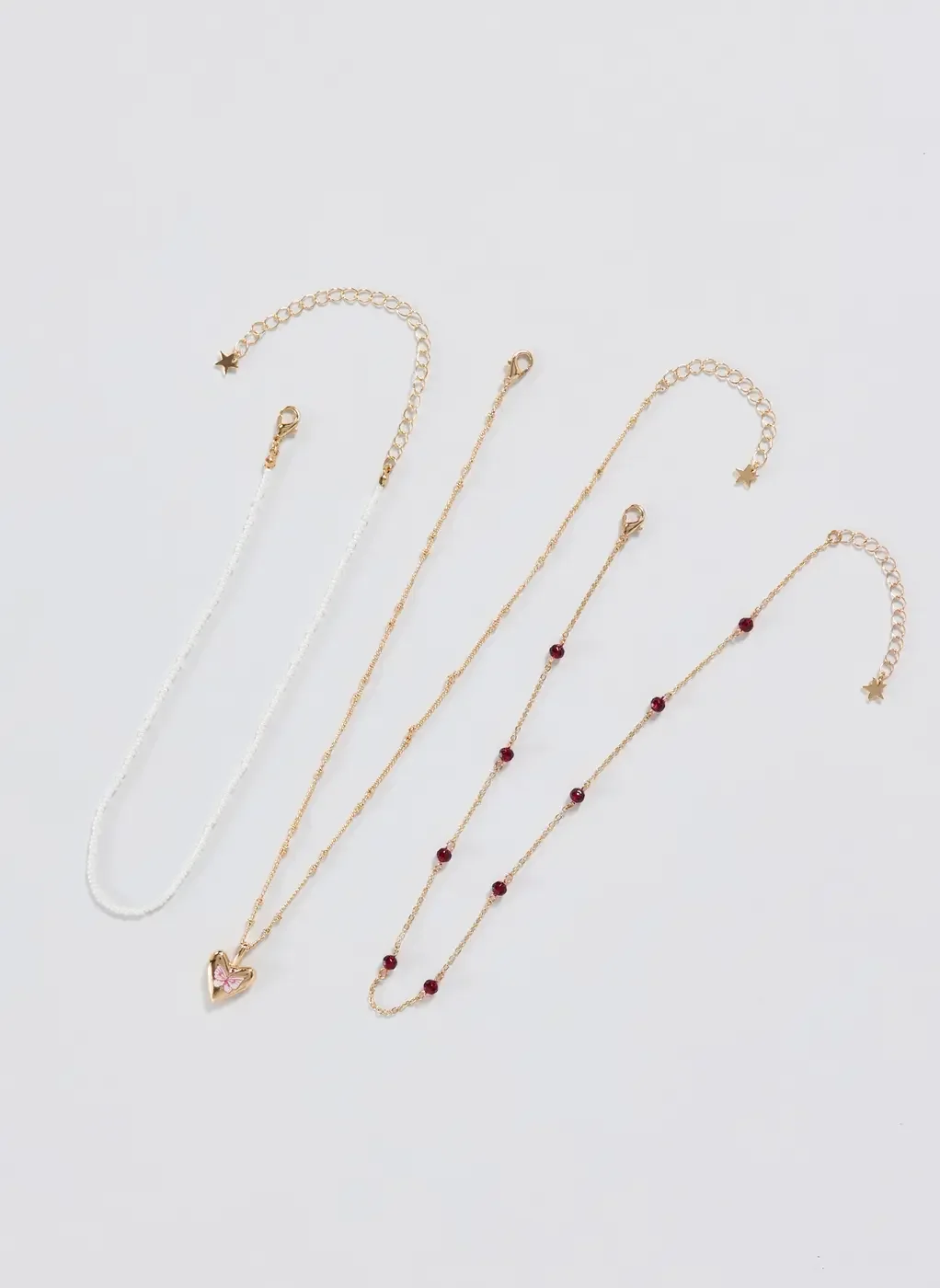 Conjunto 3 Colares Dourados Borboleta