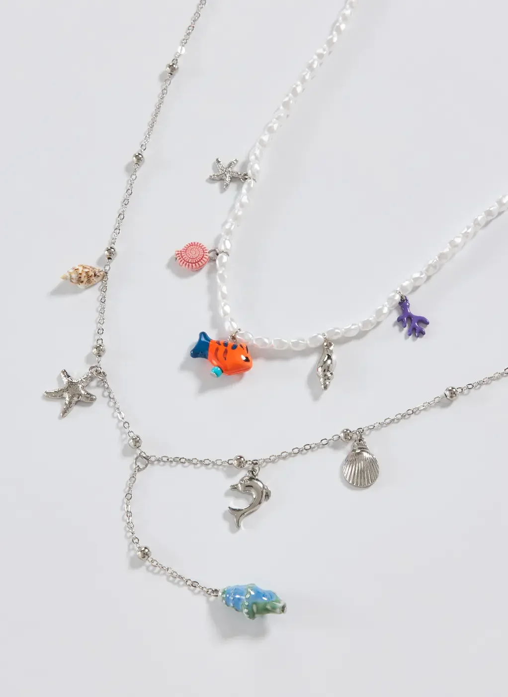 Conjunto 2 Colares Pérolas Artificiais Mar