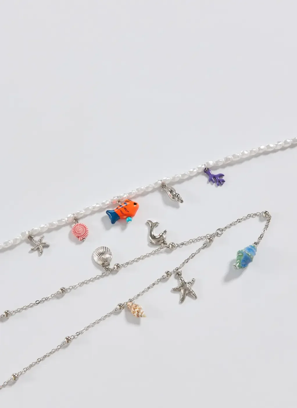 Conjunto 2 Colares Pérolas Artificiais Mar