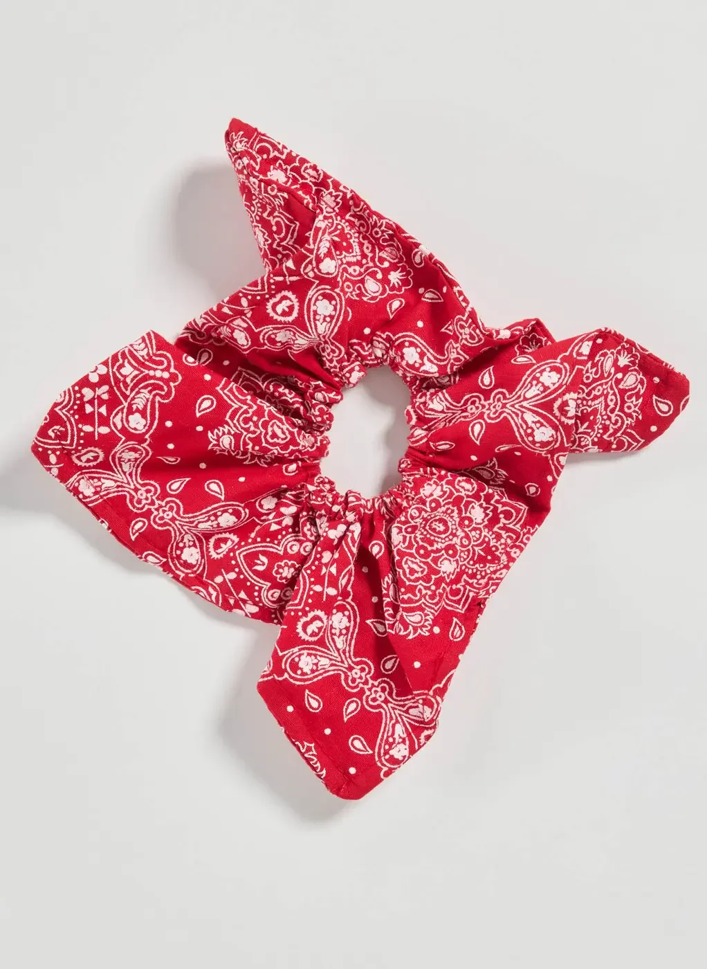 Scrunchie Vermelho Estampa Bandana