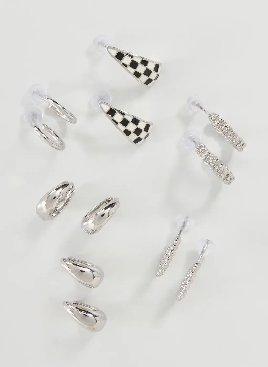 Conjunto Com 6 Brincos De Argola Pratedos