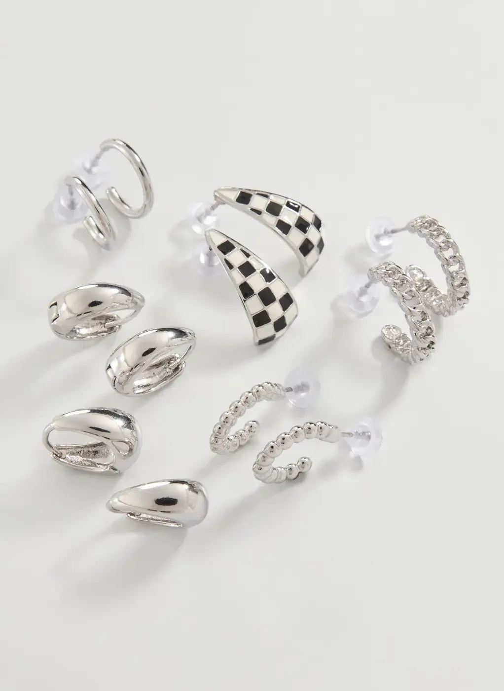 Conjunto Com 6 Brincos De Argola Pratedos