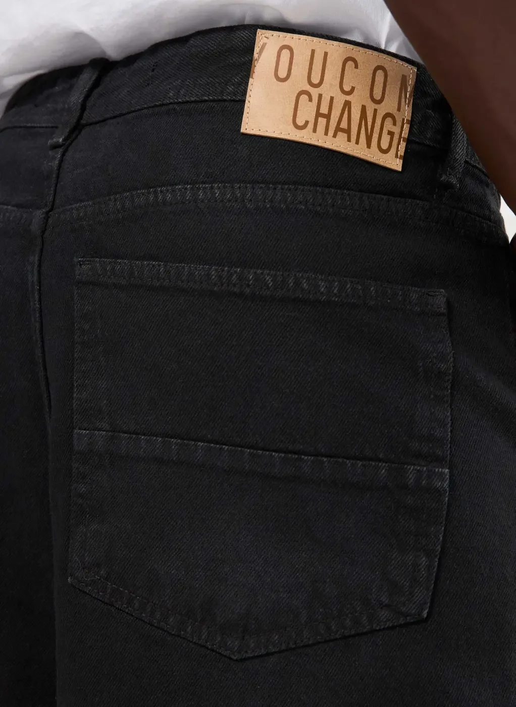 Calça Baggy Em Jeans Preto Circular