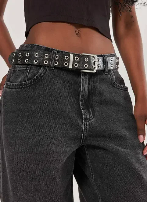 Cinto Poliuretano Preto Ilhoses