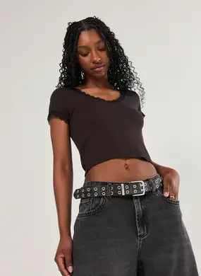 Cinto Poliuretano Preto Ilhoses