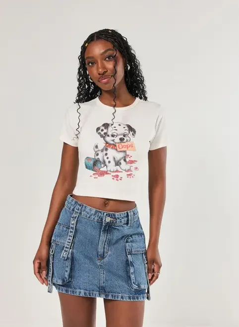 Mini Tee Off-White Cachorrinho