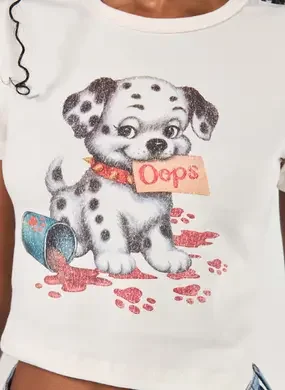 Mini Tee Off-White Cachorrinho