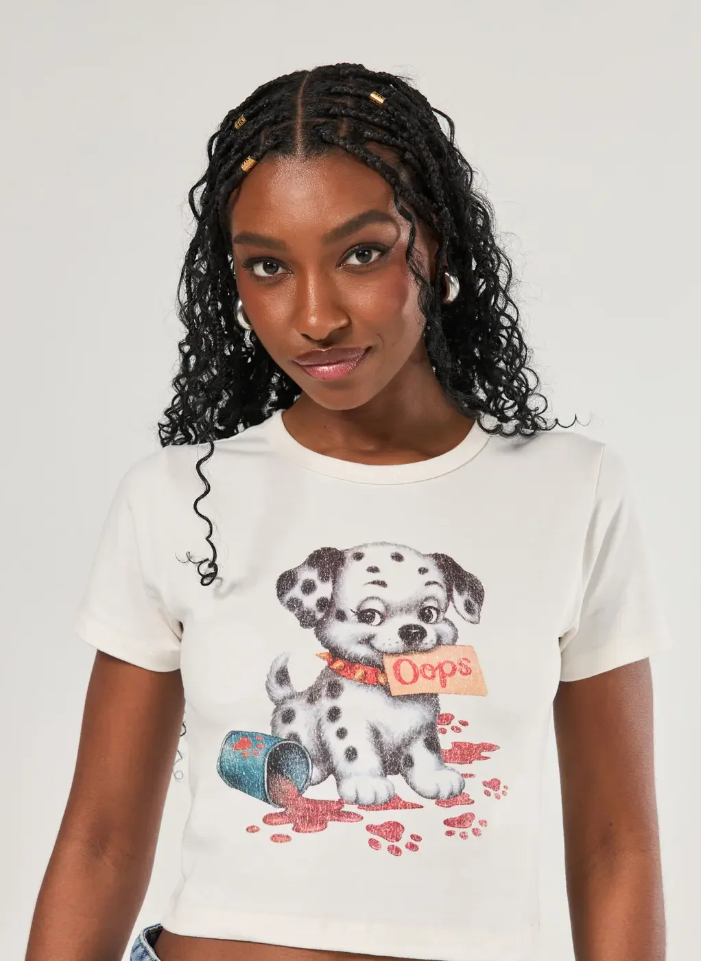 Mini Tee Off-White Cachorrinho