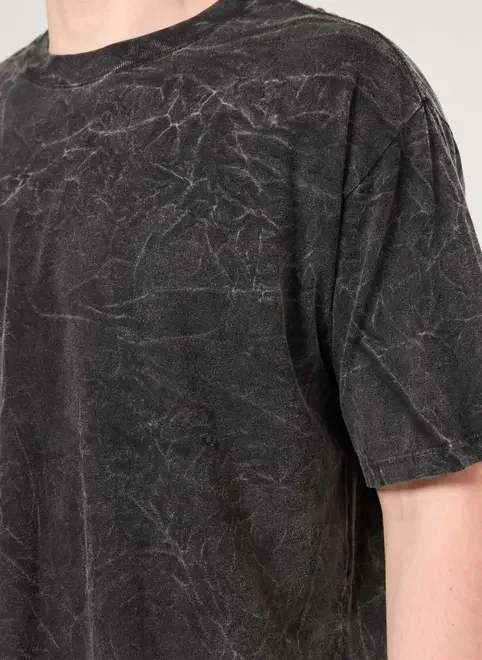 Camiseta Box Preta Marmorizada