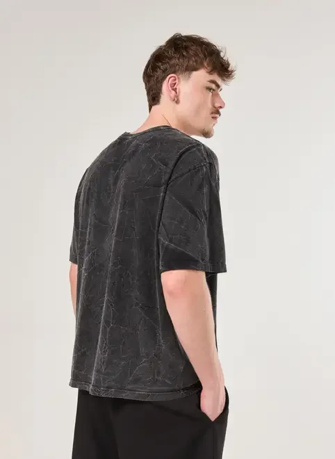 Camiseta Box Preta Marmorizada