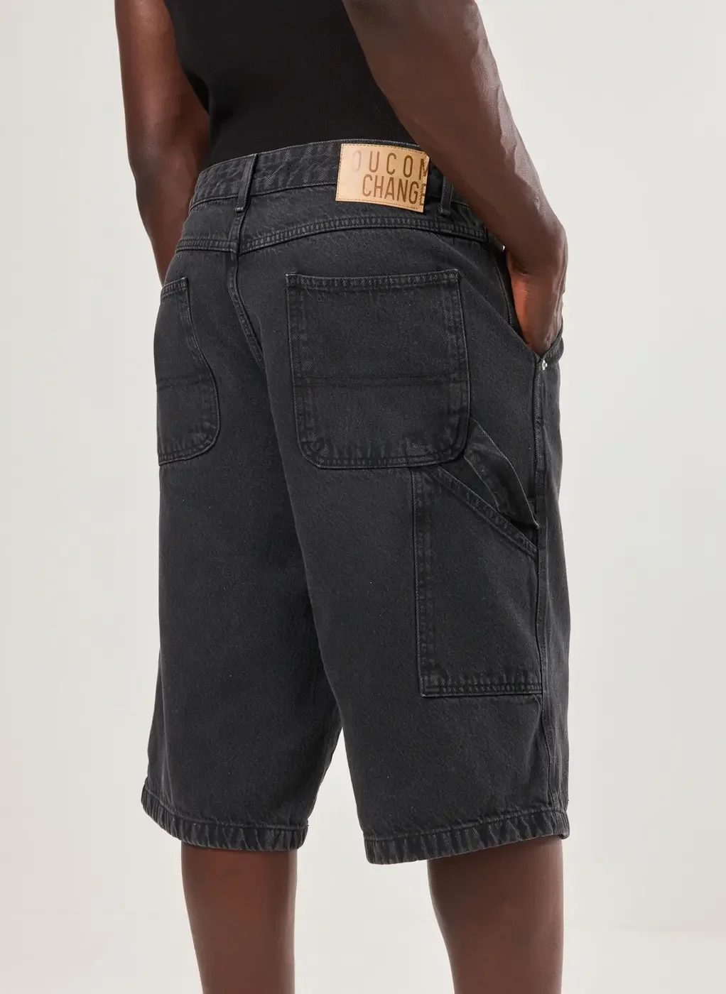 Bermuda Jorts Em Jeans Preto Circular