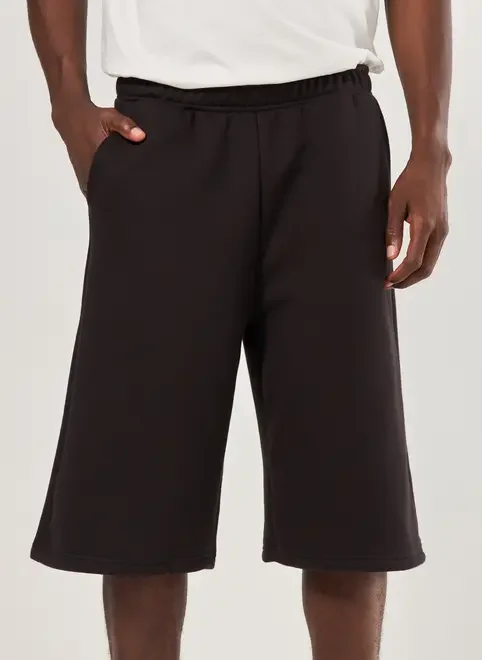 Bermuda Jorts De Moletom Preta