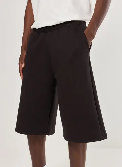 Bermuda Jorts De Moletom Preta