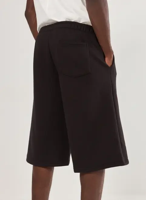 Bermuda Jorts De Moletom Preta