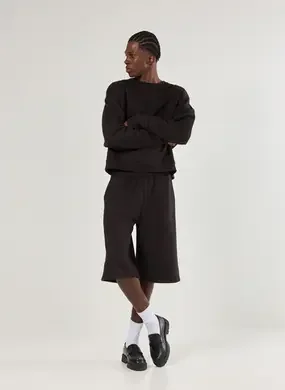 Bermuda Jorts De Moletom Preta