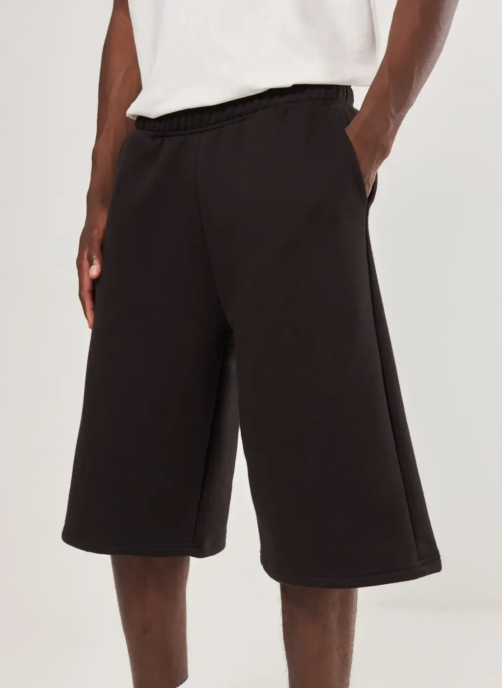 Bermuda Jorts De Moletom Preta