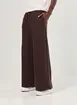 Calça Reta Em Moletom Marrom