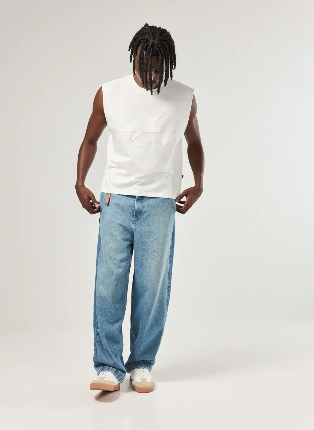 Regata Sleeveless Box Malhão Estrelas