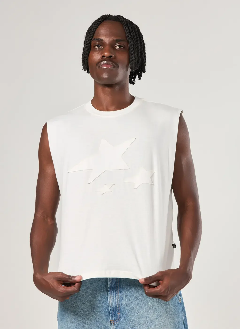 Regata Sleeveless Box Malhão Estrelas