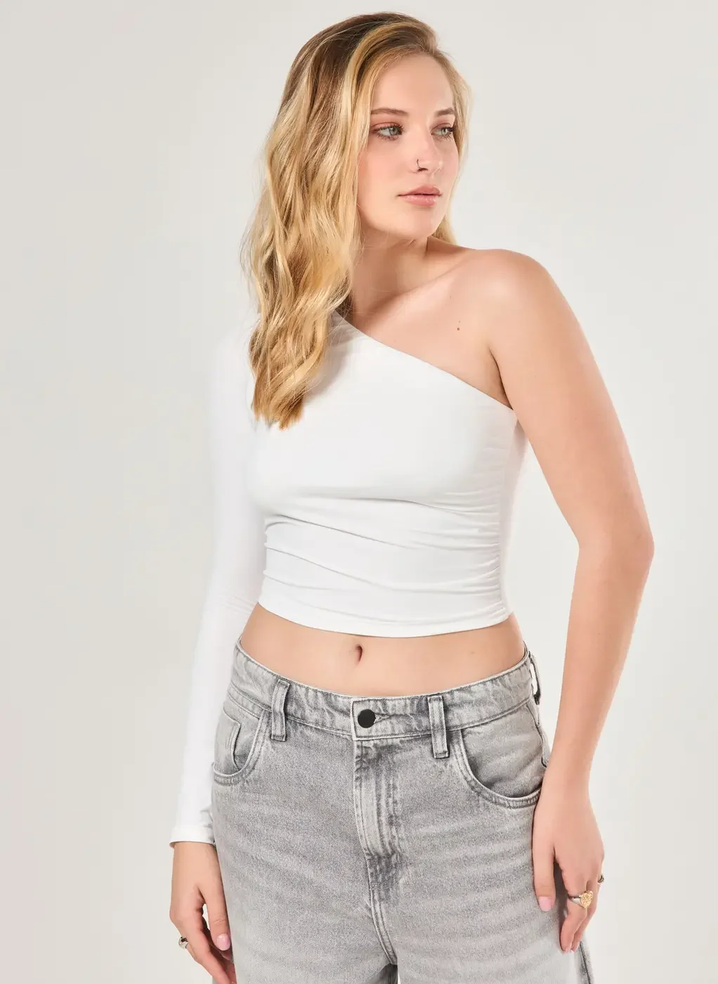 Blusa Manga Longa Única Poliamida