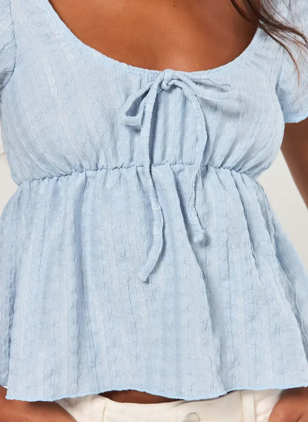 Blusa Tipo Batinha Azul Clara