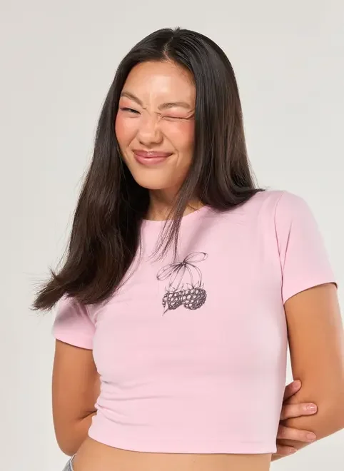 Mini Tee Rosa Amoras