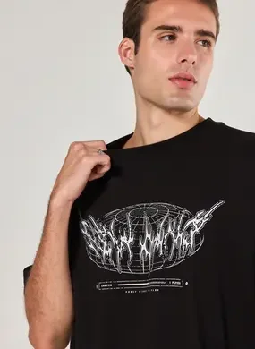 Camiseta Oversized Preta Cyber