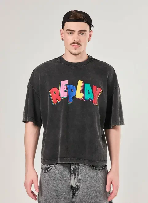 Camiseta Oversized Cropped Malhão Replay