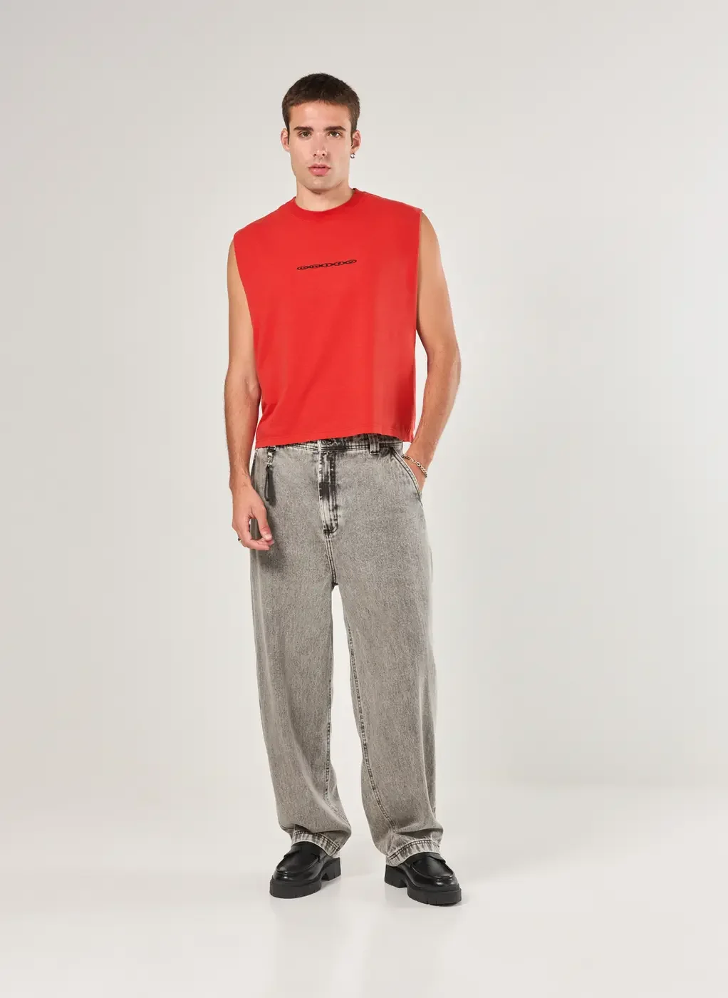 Regata Sleeveless Box Vermelha Unify