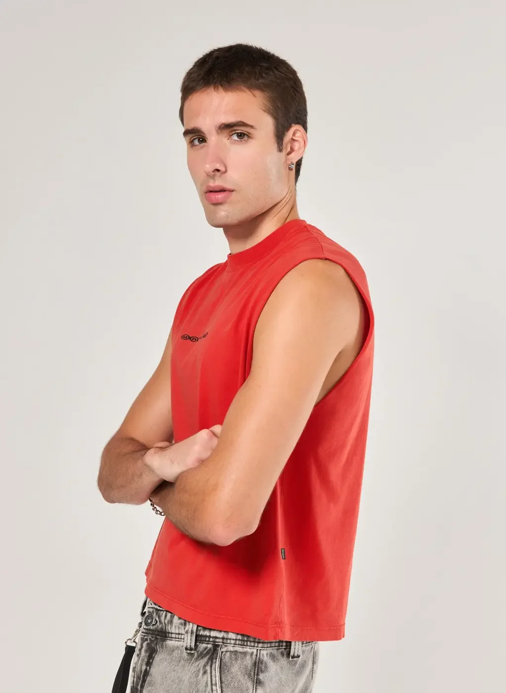 Regata Sleeveless Box Vermelha Unify