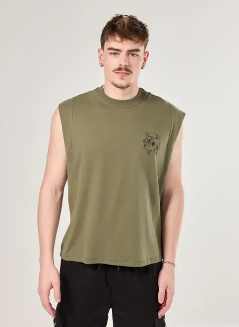 Regata Sleeveless Box Verde Carpas