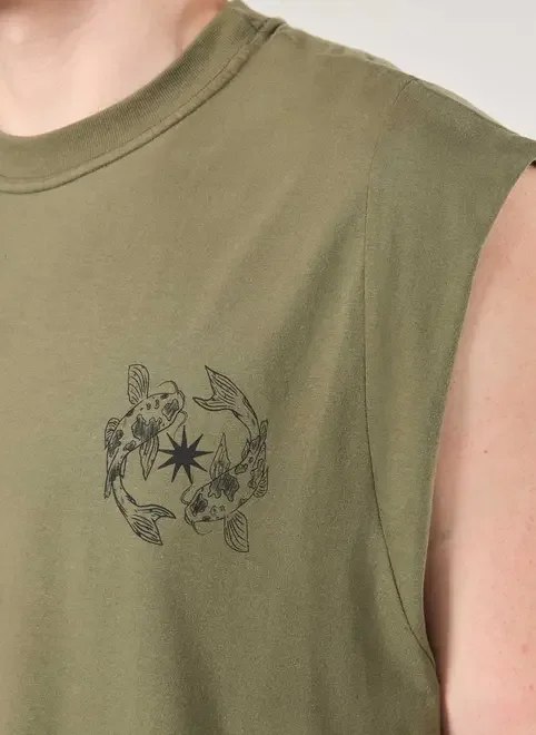 Regata Sleeveless Box Verde Carpas