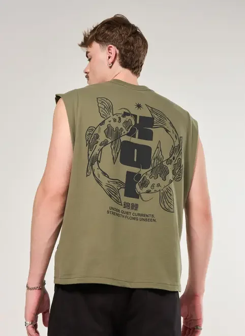 Regata Sleeveless Box Verde Carpas