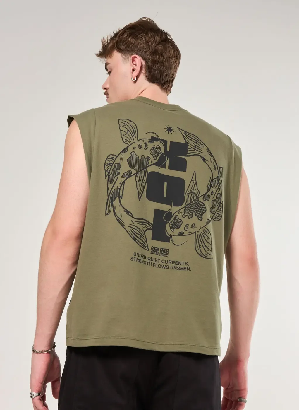 Regata Sleeveless Box Verde Carpas