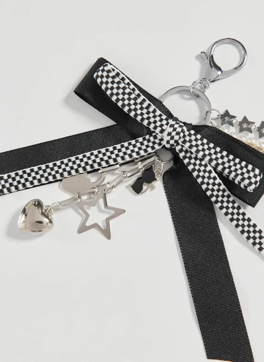 Chaveiro Com Laço Quadriculado