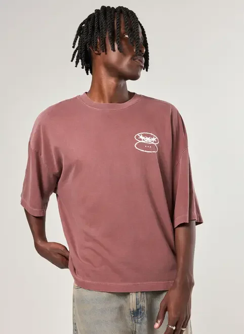 Camiseta Oversized Cropped Malhão Estampa