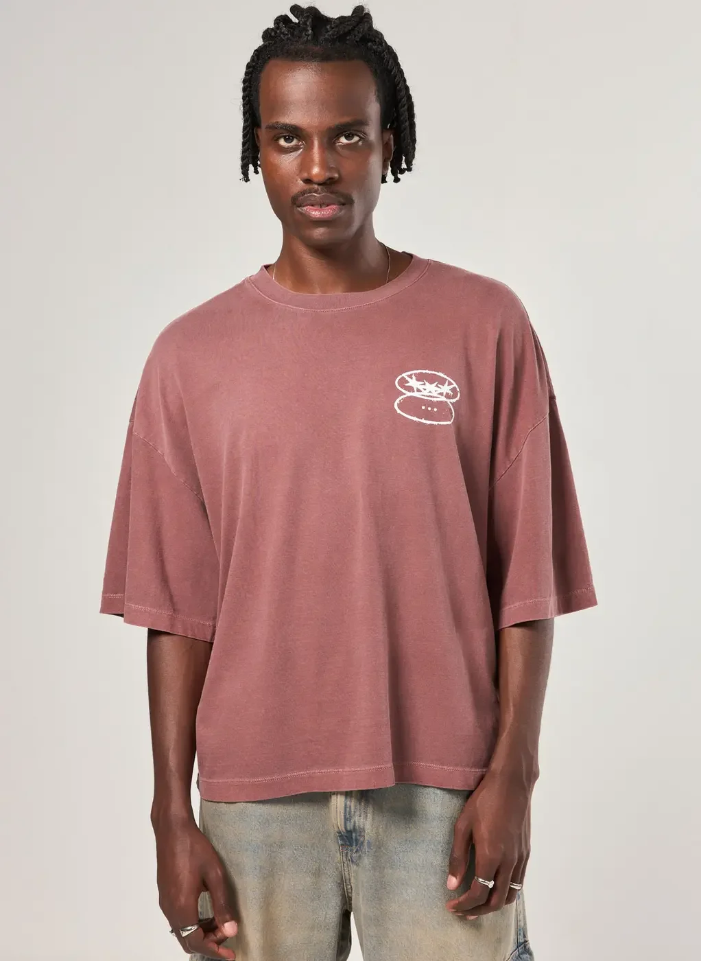 Camiseta Oversized Cropped Malhão Estampa