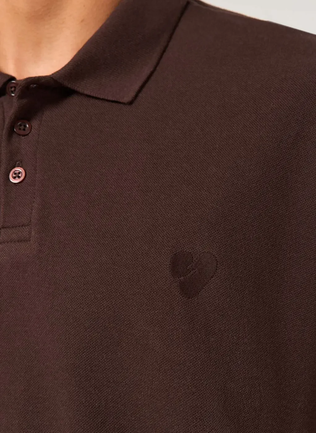 Camiseta Polo Box Piquet Marrom