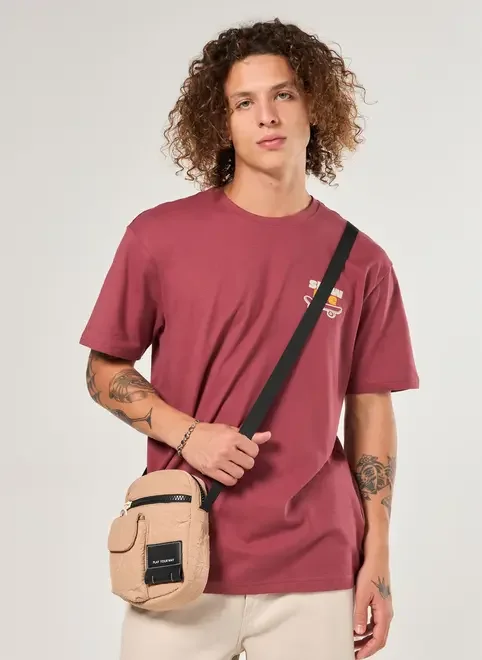 Bolsa Shoulder Bag Texturizada Areia