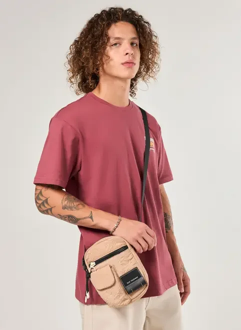 Bolsa Shoulder Bag Texturizada Areia
