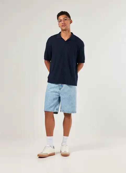 Camiseta Polo Box Em Tricô